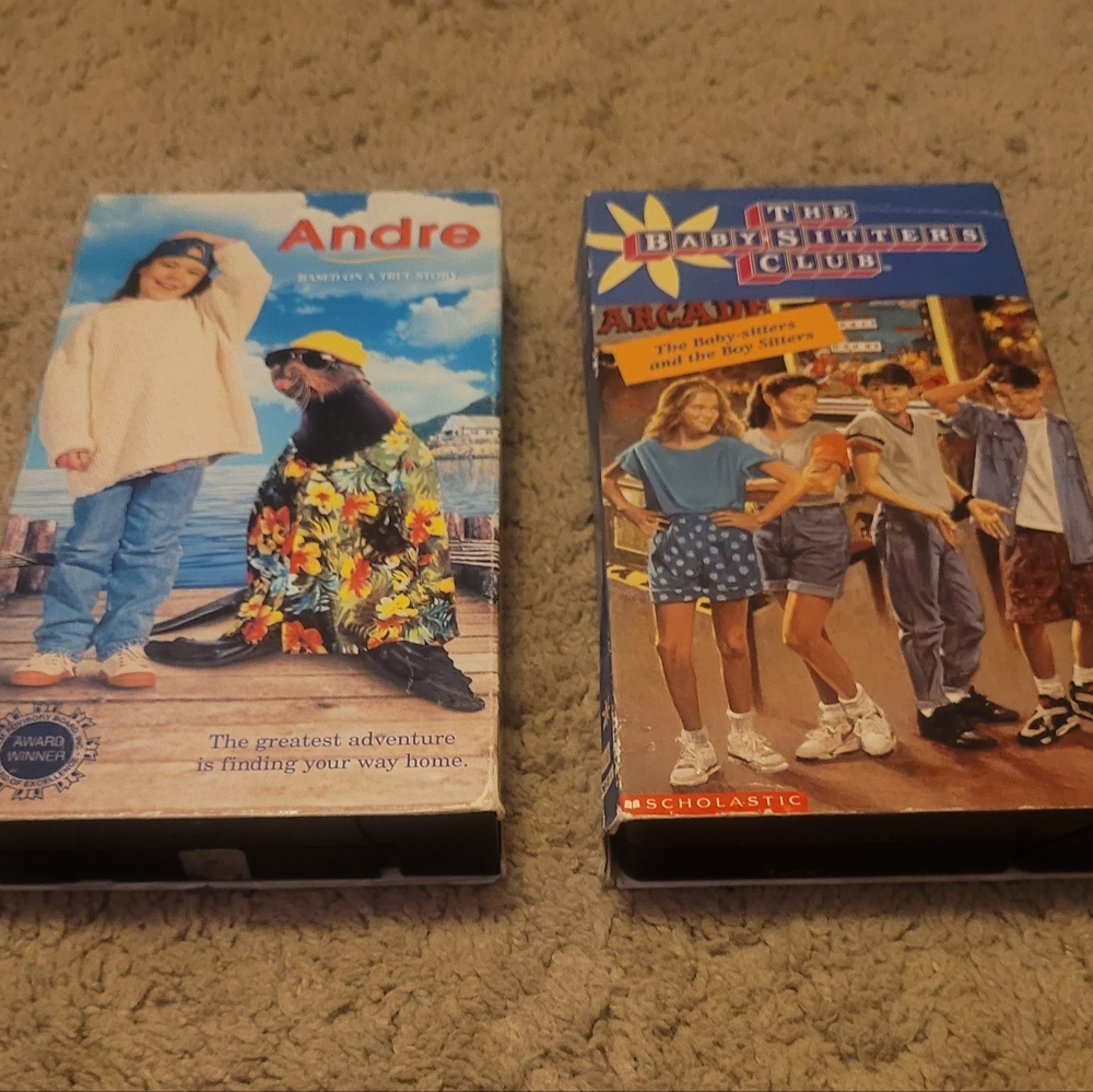 Kids Video VHS Babysitters Club And Andre movie Bundle